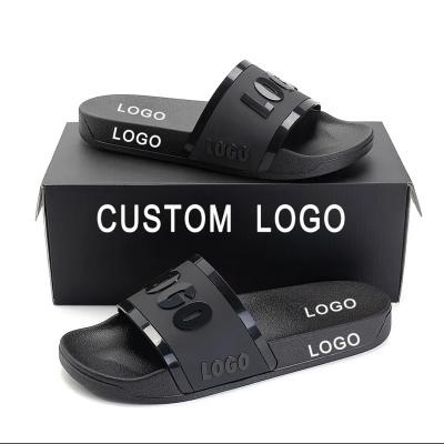 China Fashion Trend Rubber Slippers Beach Brand Custom LOGO Slippers Outdoor Sport Sandal Slippers For Women Men for sale