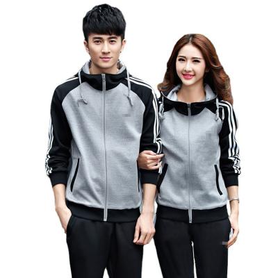 China Couples Breathable Sports Suit Spring and Autumn Men's Two-Piece Hooded Two-Piece Suit Training Jogging Tracksuit Casual Sportswear Sweater Suit for sale