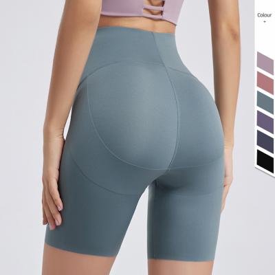 China Control Breathable Butt Tummy Lifting Workout Gym Shorts Women Seamless High Waisted Yoga Biker Shorts for sale