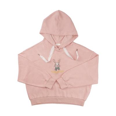 China Breathable Knit Soft Snap On Pink Feminine Women's Hoodie Pullover Sweatshirt Skin-Friendly Girls For Woman Or Girl for sale