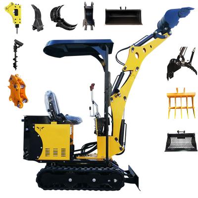 China Farms CE Mini Garden Excavator With Accessories Quick Coupler Rice Digger Thumb Tooth for sale