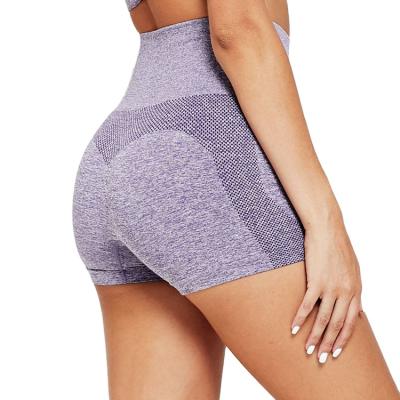 China Amazon Hot Selling Breathable Lift Up Fitness Yoga Shorts Tight Compression Seamless Knitting Yoga Bottom for sale