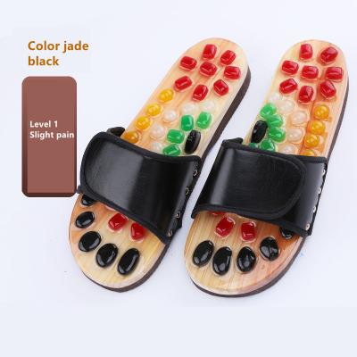 China Cool Acupressure Massage Slippers Shoes Men's Unisex Reflexology Sandals with Therapeutic Natural Stone for Foot Massage for sale