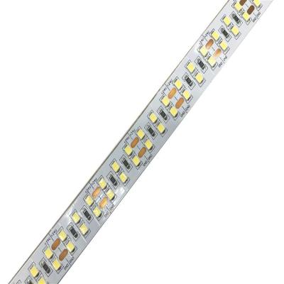 China Residential SMD 2835 240 Warm White Accessible PCB 12v 3000K CRI90 LED Double Rows 15mm LED Strip for sale