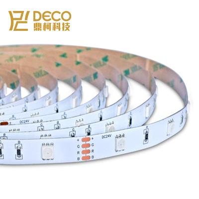 China DC12V DC24V SMD5050 RGB LED Residential Light Strip 150 LEDs / Roll for sale