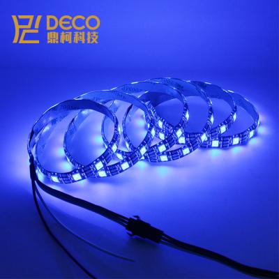 China Residential Dreamy Accessible Colorful Flexible 5V Individually Color WS2812B RGB LED Strip Flexible Light 2812 60pcs/m for Gaming and E-sports for sale