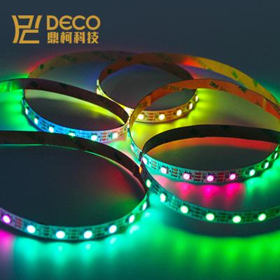 China Residential Waterproof Smart Led Strip Strip WS2812 DC5V Digital LED Strips RGB WS2812B SMD 5050 RGB Led Strip Light for sale