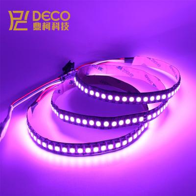 China Waterproof Affordable Part WS2812B RGB IC Dream Color Chasing Music Timing 2812 144leds/meter DC5V LED Digital Tape Strip Lighting for sale