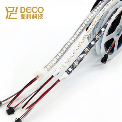 China Residential Affordable White/Black PCB Led Strip SK6812/WS2812B 30pixels/meter RGB LED Flexible Full Color Strip for sale