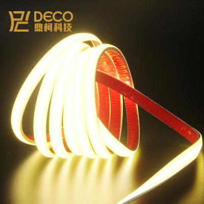 China High Voltage Waterproof PVC Opal Diffuser Decoration LED Strip COB Strip Light IP66 280led/m AC220V LANDSCAPE COB LED Strip Light for sale