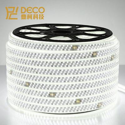 China High Voltage AC 110v 220v Outdoor Waterproof LANDSCAPE Smd 5050 Ip65 2835 3528 5730 8w/m 11w/m 12w/m Led Strip Light Flexible for sale