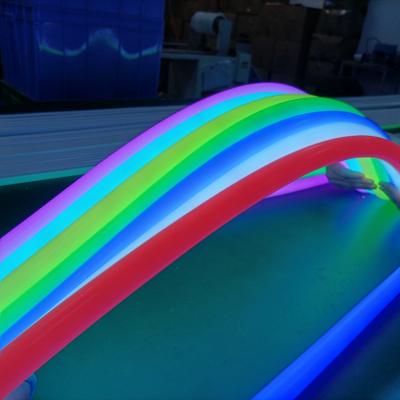 China LANDSCAPE 360 Series LED Neon Lamp Flexible Ribbon IP67 D25mm RGB Neon Color Strip Around Neon LED Ribbon Light for sale