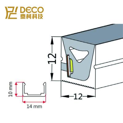 China LANDSCAPE silicon neon strip led grazing lighting 1212 side flat surface 2700/3000/4000/6000K led neon tube light for sale