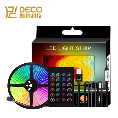 China DC12V SMD5050 18/30/60 LEDs/M RGB Residential Color 5M/roll Flexible LED Strip for Home Decorative and Residential Lighting for sale