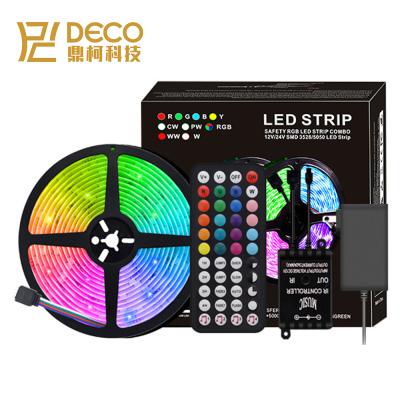 China Wholesale cheap price 4ft part 5M/10M/15M/20M 12V RGB led strip with 44keys IR remote MUSIC sound controller for sale