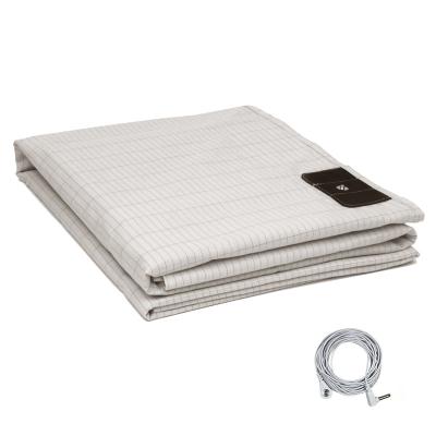 China Disposable grounding sheet with grounding cord, materials organic cotton and silver fiber EMF protection improve natural sleep well-being for sale