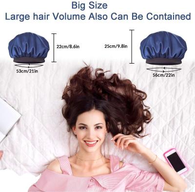 China Verified Sleep Cap Hair Protector Reversible With Elastic Band Night Cap Copper Infused for sale