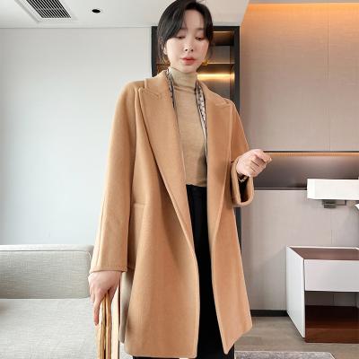 China Breathable Winter Clothes Ladies Fashion New Arrival 2021 Sexy Girls Warm Clothes Made Of 90% Wool And With Turn-Down Collar for sale