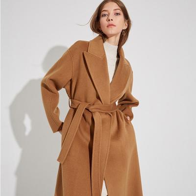 China Link 2022 wholesale high fashion breathable belt high quality winter design cashmere coat jacket stain popular stocks for sale