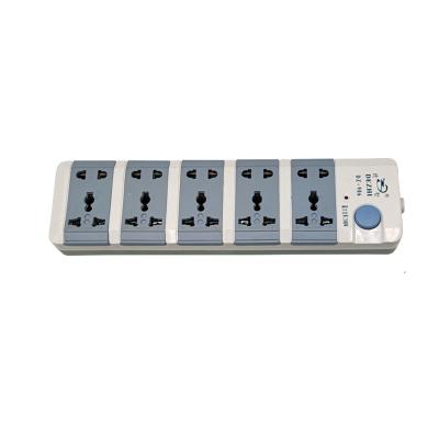 China DEZHI 10A 220V Porcelain General Electric Goods 5 Ways Commercial Eu Extension Socket For Kitchen for sale