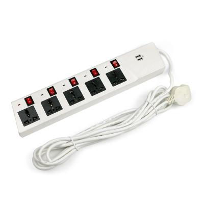 China Commercial Custom Multi-Function Universal Cable Cord Extension Double USB Dual Socket Power Socket for sale