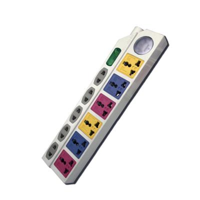 China Commercial Electrical Outlet Panel Voltmeter Switch Multi Panel Extension Socket Outlet Power Strip For European Socket Market for sale