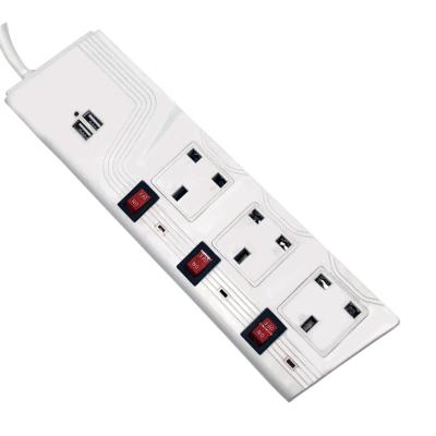 China Commercial British Socket Table Extension Outlet With Usb Electrical Socket Switch Power Strip for sale