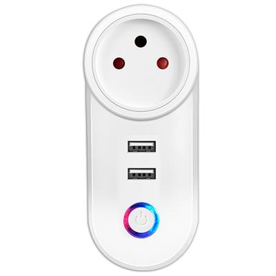 China Residential / Multi-Purpose Amazon best selling Israel tuya life smart home wifi smart plug with dual usb charging outlets for sale