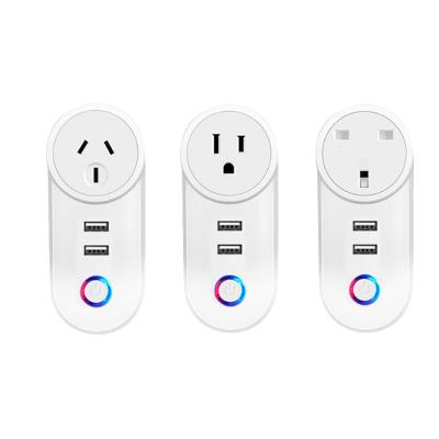 China US Au Ports Residential / General Purpose British Type Usb Ports With Dual USB Ports Wifi Smart Plug Including Multi Power Socket Outlet for sale