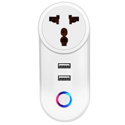 China Amazon Residential/Multi-Purpose Tuya Outle Smart Electric Socket Wifi Outlet Home Socket From Vietnam,India,South Africa With Dual USB for sale