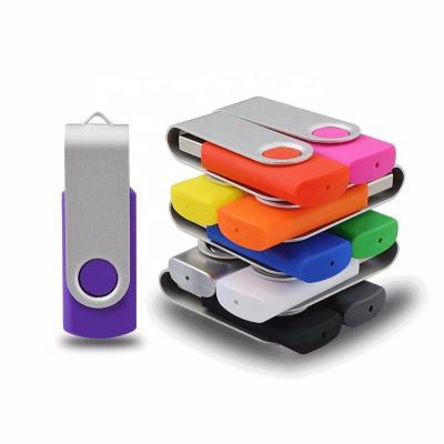 China Flash Stick Promotion Gift Swivel Pen Drive Usb 2.0 Custom Logo 4GB 8GB 16GB 32GB 64GB 128GB Usb Drive Stick for sale