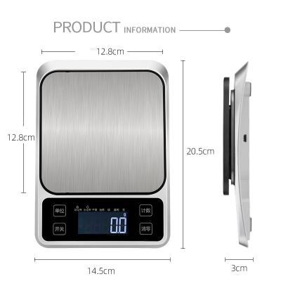 China Household Weighing Mini Portable USB Tempered Glass Coffee Tea Food Kitchen Filling Scale Electronic Scale New Design for sale