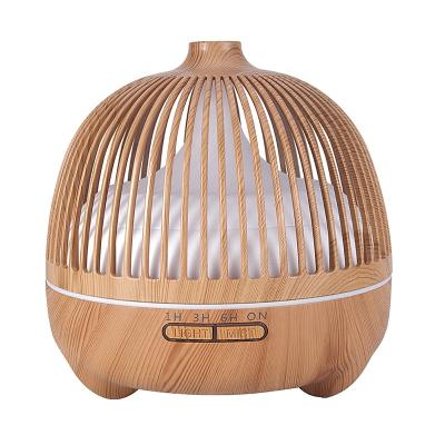 China 2021 New Hotel USB Chargin Wooden Mist Diffuser Humidifier with Rainbow LED Lights for sale