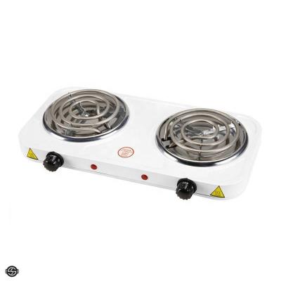 China Adjustable Hot Sale 2000W Temperature Double Burner Electric Hot Plate For Cooking for sale