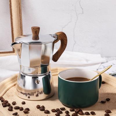 China Stocked Hot Selling Aluminum Espresso Coffee Maker Mika Pot With Many Different Color for sale