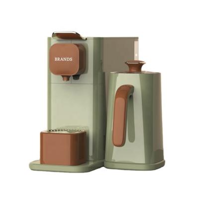 China New Arrivel Green Color Capsule Italian Automatic Coffee Machine Capsule Coffee Makers With Milk Frother for sale