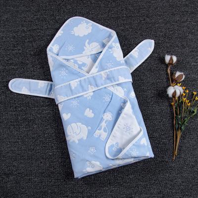 China Hybrid Type Baby Comforter Cotton Four-Layer Newborn Gauze Wrapping Towel Baby Bath Towel Unisex Baby Sleeping Bag for sale