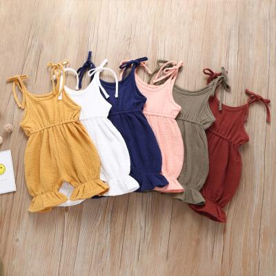 China Simple Breathable Cotton Toddler Overalls Clothes Boys Girls Boutique Baby Rompers Clothing for sale