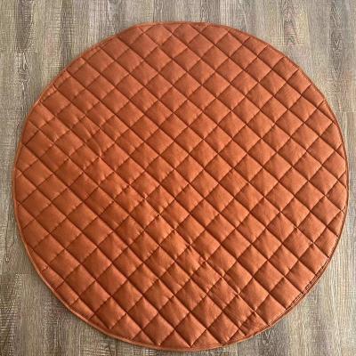 China Top Grade Hot Sales Eco-friendly Round Luxury Folding Baby Canvas Diamond Crawl Play Pad Quilted Cotton Soft Mat for sale