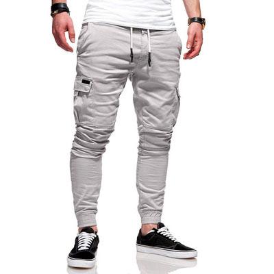 China 2021 Most Popular Casual Sweatpants Men's Cotton Blend Solid Color Pants Fashion Men's Slim Trousers for sale