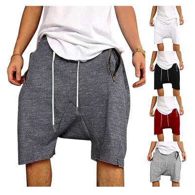 China Solid Color Breathable Straight Loose Casual Drawstring Five Point Shorts Pants Streetwear Summer Shorts Men for sale