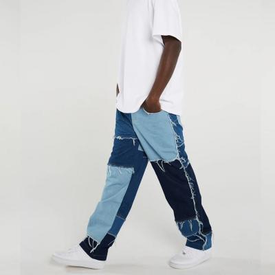 China Viable Men's Jeans Man Hip Hop Designer Brand Skateboard Pants Loose Style Genuine HipHop Rap Jeans Boy for sale