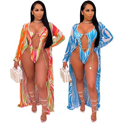 China 2021 Non-Toxic Swimwear Bikini Set With Beach Cover Up 2 Pieces Set One Piece Bikini Swimwear for sale