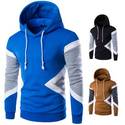 China New Pullover Fashion Men Clothes Street Long Sleeve Contrast Color Hooded Casual Blouse Fleece Tops Mens Hoodies for sale