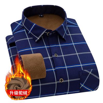 China Winter Plus Size And Long Sleeve Plaid Shirt Loose And Comfortable Fabric With Soft Nap Men Shirts for sale