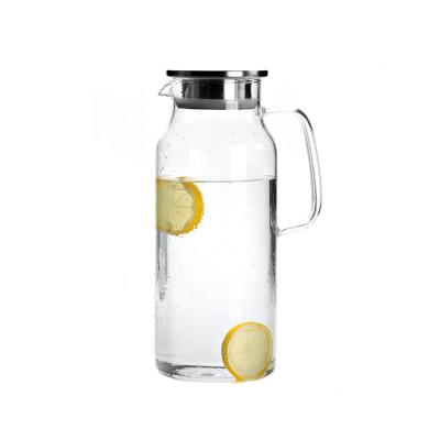 China Sustainable Stainless Steel Tea Water Pitcher Hand Held Hot Cold Cold Glass Kettle for sale