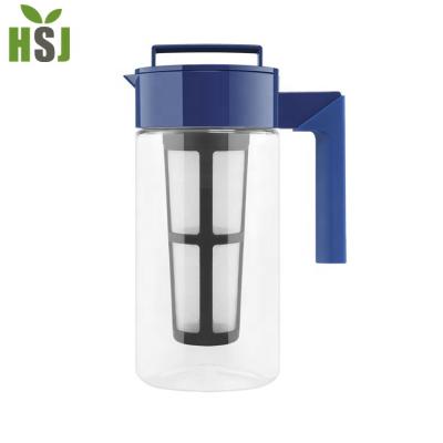 China Sustainable Portable Glass Cold Brew Coffee Maker With Coffee Filter for sale