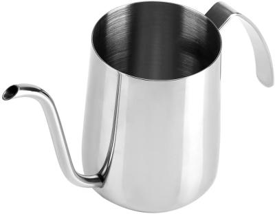 China Sustainable Easy Clean Coffee Goose Neck Kettle Hand Drip Coffee Spill Over Gooseneck Pot for sale