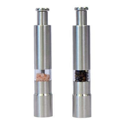 China Sustainable Stainless Logo Printed Manual Salt and Pepper Grinders for sale