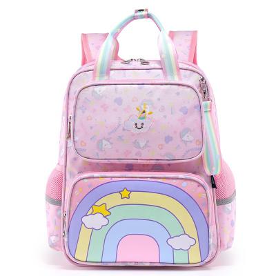 China New Arrival Customized Sublimation Rainbow Girl Waterproof Cute Cute Kids Backpack School Bags For Girls for sale